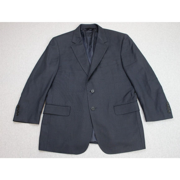 Jos A Bank Blazer Men's 42S Navy Blue 100% Wool Single-Breasted Signature Gold - Picture 1 of 10